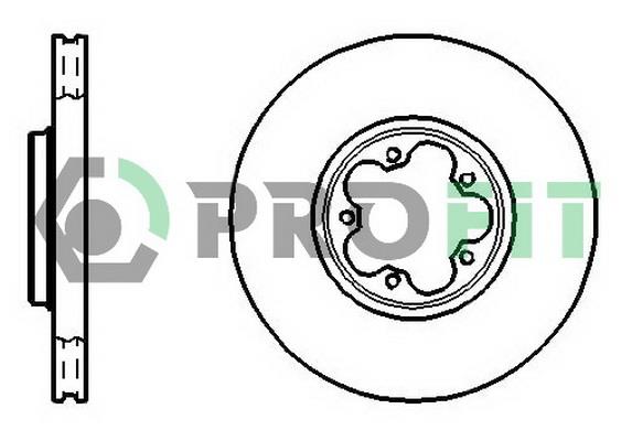 Profit 5010-1113 Front brake disc ventilated 50101113: Buy near me in Poland at 2407.PL - Good price!