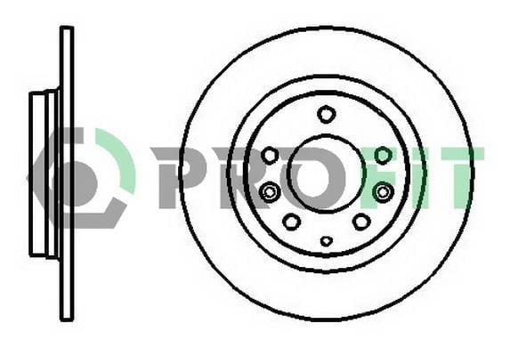 Profit 5010-1500 Rear brake disc, non-ventilated 50101500: Buy near me in Poland at 2407.PL - Good price!