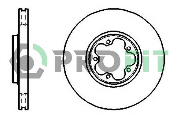 Profit 5010-1112 Front brake disc ventilated 50101112: Buy near me in Poland at 2407.PL - Good price!