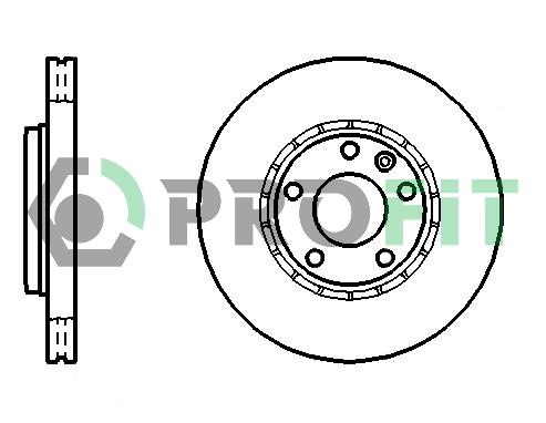 Profit 5010-1204 Front brake disc ventilated 50101204: Buy near me in Poland at 2407.PL - Good price!