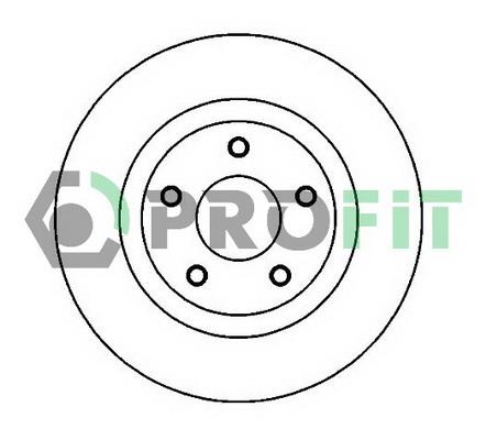 Profit 5010-2019 Front brake disc ventilated 50102019: Buy near me in Poland at 2407.PL - Good price!