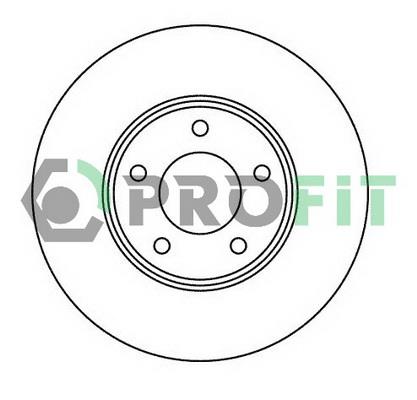 Profit 5010-2007 Front brake disc ventilated 50102007: Buy near me in Poland at 2407.PL - Good price!