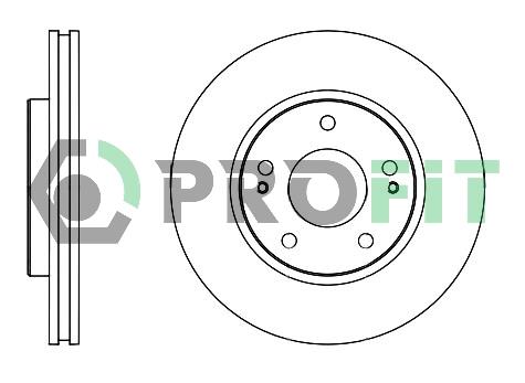 Profit 5010-1599 Front brake disc ventilated 50101599: Buy near me in Poland at 2407.PL - Good price!