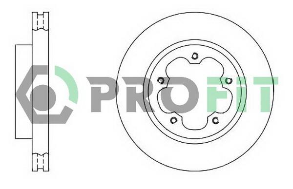 Profit 5010-1554 Тормозной диск передний вентилируемый 50101554: Отличная цена - Купить в Польше на 2407.PL!