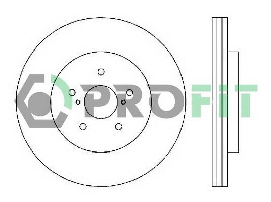 Profit 5010-1544 Front brake disc ventilated 50101544: Buy near me in Poland at 2407.PL - Good price!