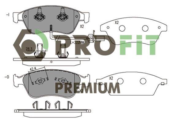 Profit 5005-1832 Front disc brake pads, set 50051832: Buy near me in Poland at 2407.PL - Good price!