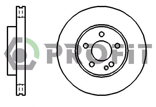 Profit 5010-1203 Front brake disc ventilated 50101203: Buy near me in Poland at 2407.PL - Good price!