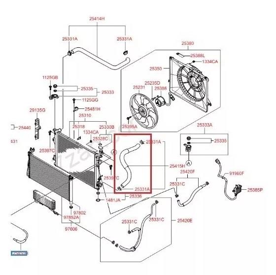Przewód układu chłodzenia Hyundai&#x2F;Kia 25415 3L200