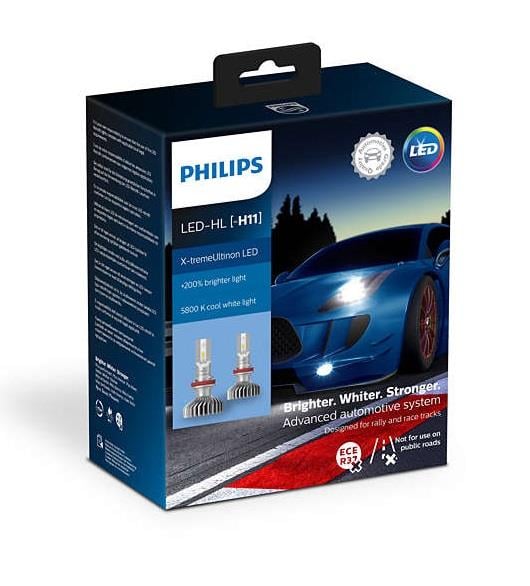 Philips 11362XUX2 LED bulbs kit Philips X-TremeUltinon LED +200% H11 12V 25W 5800K (2 pc.) 11362XUX2: Buy near me in Poland at 2407.PL - Good price!