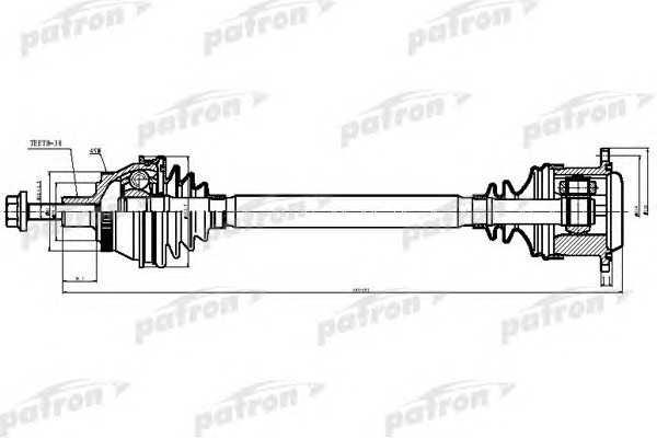 Patron PDS9039 Drive shaft PDS9039: Buy near me in Poland at 2407.PL - Good price!