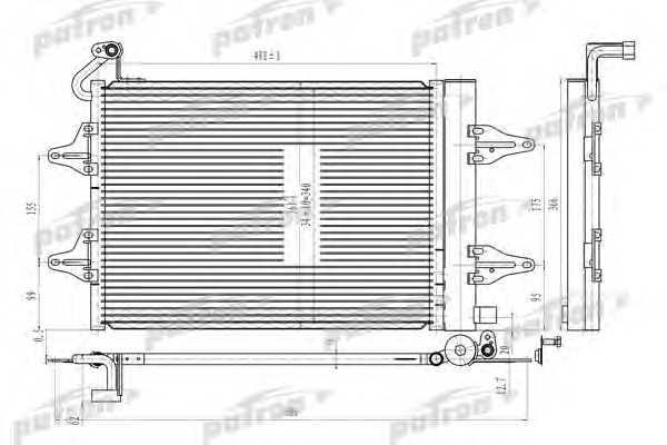 Patron PRS3639 Радиатор кондиционера (Конденсатор) PRS3639: Отличная цена - Купить в Польше на 2407.PL!