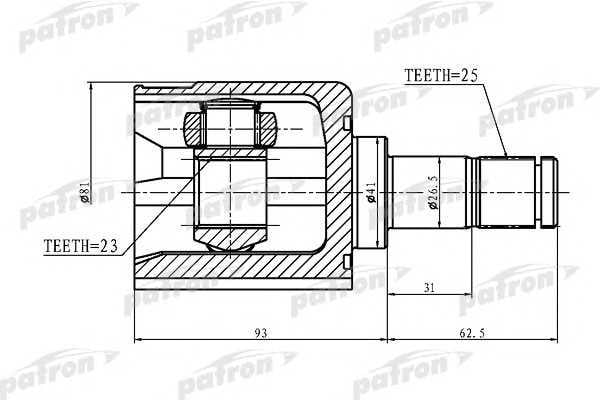 Patron PCV1384 CV joint PCV1384: Buy near me at 2407.PL in Poland at an Affordable price!