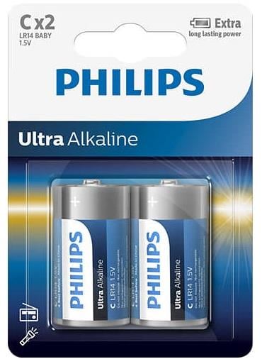 Philips LR14E2B/10 Батарейка Ultra Alkaline C, 1,5V LR14E2B10: Приваблива ціна - Купити у Польщі на 2407.PL!