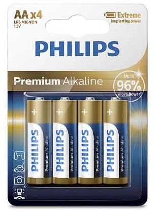 Philips LR6M4B/10 Bateria Premium Alkaline AA, 1,5V LR6M4B10: Dobra cena w Polsce na 2407.PL - Kup Teraz!