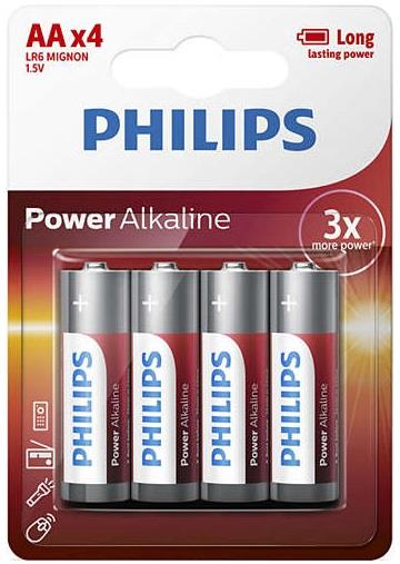 Philips LR6P4B/10 Bateria Power Alkaline AA, 1,5V LR6P4B10: Dobra cena w Polsce na 2407.PL - Kup Teraz!