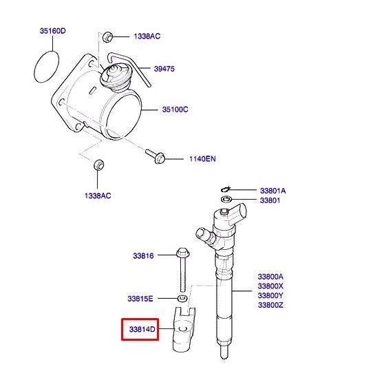 Fuel injector bracket Hyundai&#x2F;Kia 33814 27000