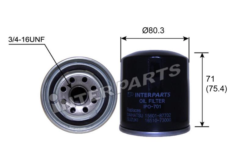 Interparts IPO-701 Oil Filter IPO701: Buy near me in Poland at 2407.PL - Good price!