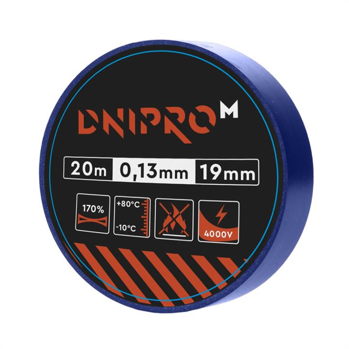 Dnipro-M 80922001 Изоляционная лента Dnipro-M 20 м 19 мм 0,13 мм синий 4000 В 80922001: Отличная цена - Купить в Польше на 2407.PL!