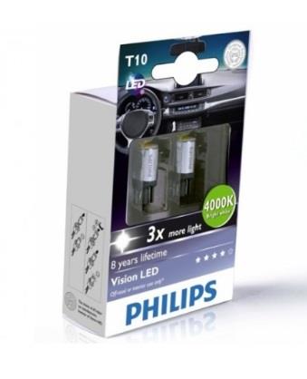 Philips 12964 2LED Lampa LED Philips Vision LED T10 12V W2,1x9,5d 129642LED: Dobra cena w Polsce na 2407.PL - Kup Teraz!