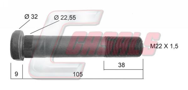 Casals 21216 Wheel bolt 21216: Buy near me in Poland at 2407.PL - Good price!