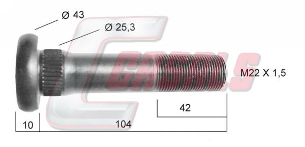 Casals 21133 Wheel bolt 21133: Buy near me in Poland at 2407.PL - Good price!