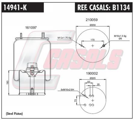 Casals B1134 Boot, air suspension B1134: Buy near me in Poland at 2407.PL - Good price!