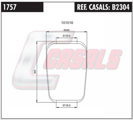 Casals B2304 Кожух пневматической рессоры B2304: Купить в Польше - Отличная цена на 2407.PL!