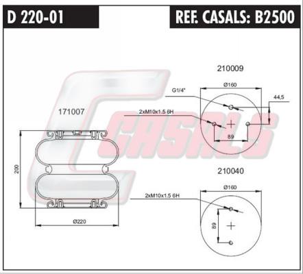 Casals B2500 Кожух пневматической рессоры B2500: Купить в Польше - Отличная цена на 2407.PL!