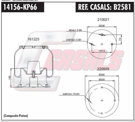 Casals B2581 Boot, air suspension B2581: Buy near me in Poland at 2407.PL - Good price!