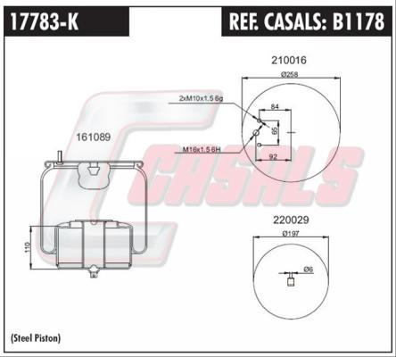 Casals B1178 Boot, air suspension B1178: Buy near me in Poland at 2407.PL - Good price!