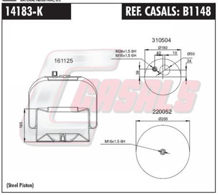 Casals B1148 Boot, air suspension B1148: Buy near me at 2407.PL in Poland at an Affordable price!