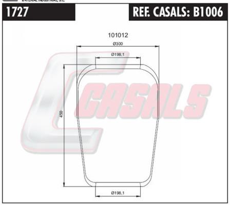 Casals B1006 Кожух пневматической рессоры B1006: Отличная цена - Купить в Польше на 2407.PL!