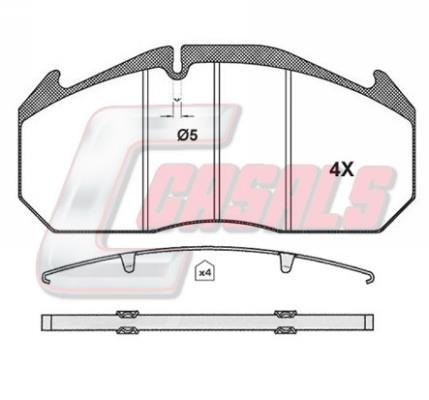 Casals BKM760 Brake Pad Set, disc brake BKM760: Buy near me in Poland at 2407.PL - Good price!