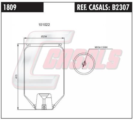 Casals B2307 Кожух пневматической рессоры B2307: Отличная цена - Купить в Польше на 2407.PL!
