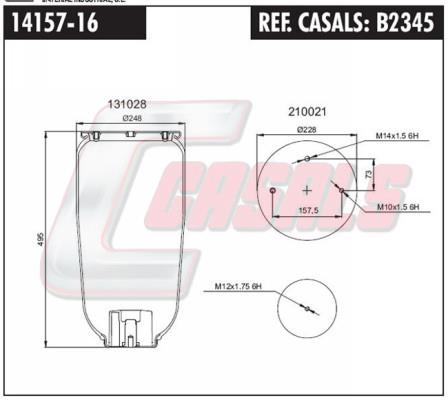 Casals B2345 Кожух пневматической рессоры B2345: Купить в Польше - Отличная цена на 2407.PL!