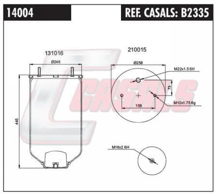 Casals B2335 Boot, air suspension B2335: Buy near me in Poland at 2407.PL - Good price!