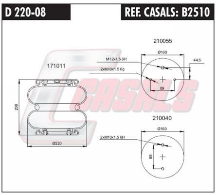 Casals B2510 Кожух пневматической рессоры B2510: Отличная цена - Купить в Польше на 2407.PL!