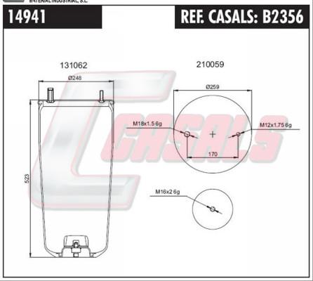 Casals B2356 Federbalg, luftfederung B2356: Kaufen Sie zu einem guten Preis in Polen bei 2407.PL!