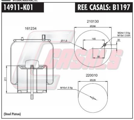 Casals B1197 Boot, air suspension B1197: Buy near me in Poland at 2407.PL - Good price!