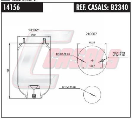 Casals B2340 Кожух пневматической рессоры B2340: Отличная цена - Купить в Польше на 2407.PL!