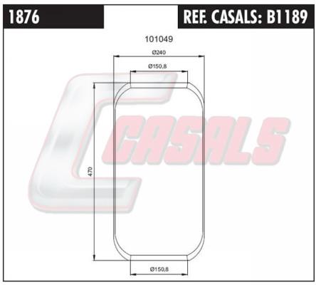 Casals B1189 Boot, air suspension B1189: Buy near me in Poland at 2407.PL - Good price!