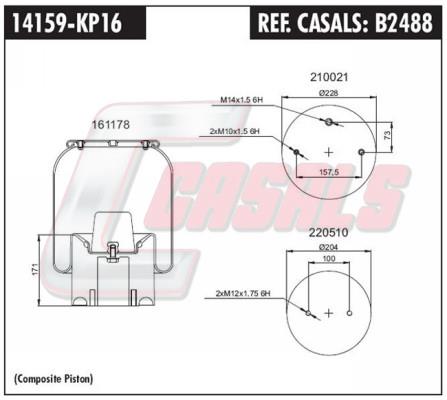 Casals B2488 Boot, air suspension B2488: Buy near me in Poland at 2407.PL - Good price!