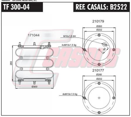 Casals B2522 Кожух пневматической рессоры B2522: Отличная цена - Купить в Польше на 2407.PL!