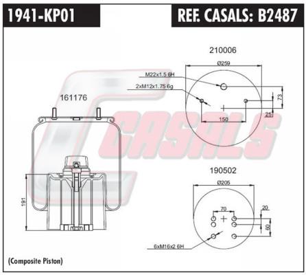 Casals B2487 Boot, air suspension B2487: Buy near me in Poland at 2407.PL - Good price!