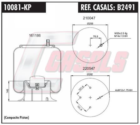 Casals B2491 Boot, air suspension B2491: Buy near me in Poland at 2407.PL - Good price!