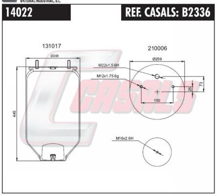 Casals B2336 Boot, air suspension B2336: Buy near me in Poland at 2407.PL - Good price!