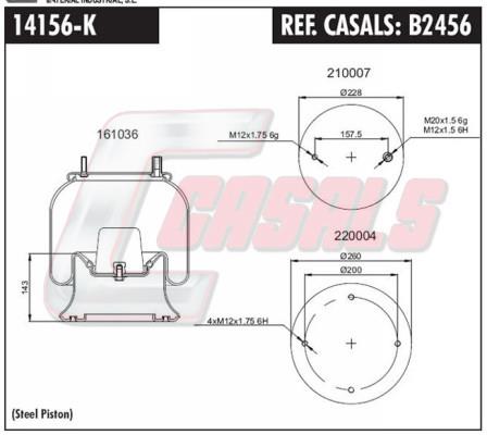 Casals B2456 Boot, air suspension B2456: Buy near me in Poland at 2407.PL - Good price!