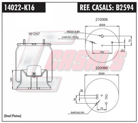 Casals B2594 Boot, air suspension B2594: Buy near me at 2407.PL in Poland at an Affordable price!