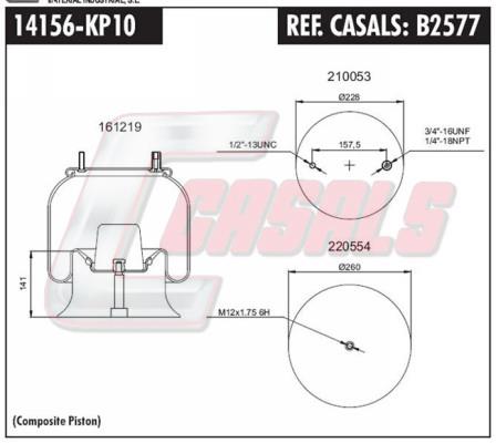 Casals B2577 Boot, air suspension B2577: Buy near me in Poland at 2407.PL - Good price!