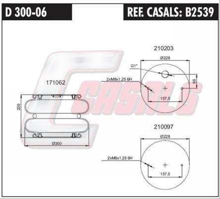 Casals B2539 Boot, air suspension B2539: Buy near me in Poland at 2407.PL - Good price!